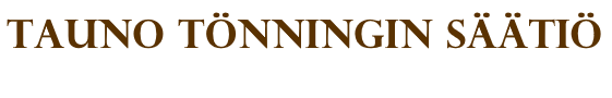 Tauno Tönningin säätiö logo. Hyperlink goes to the foundations home page